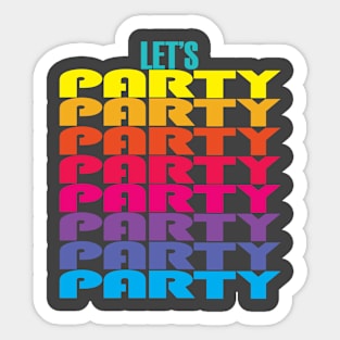 Let's Party Sticker